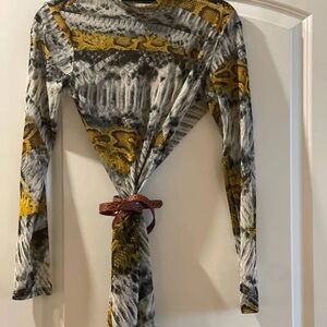 Long Sleeve Snake Print Dress